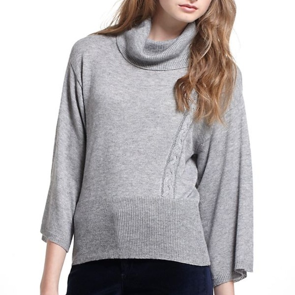 Anthropologie Sparrow Kimi Turtleneck Gray Sweater - Picture 1 of 8